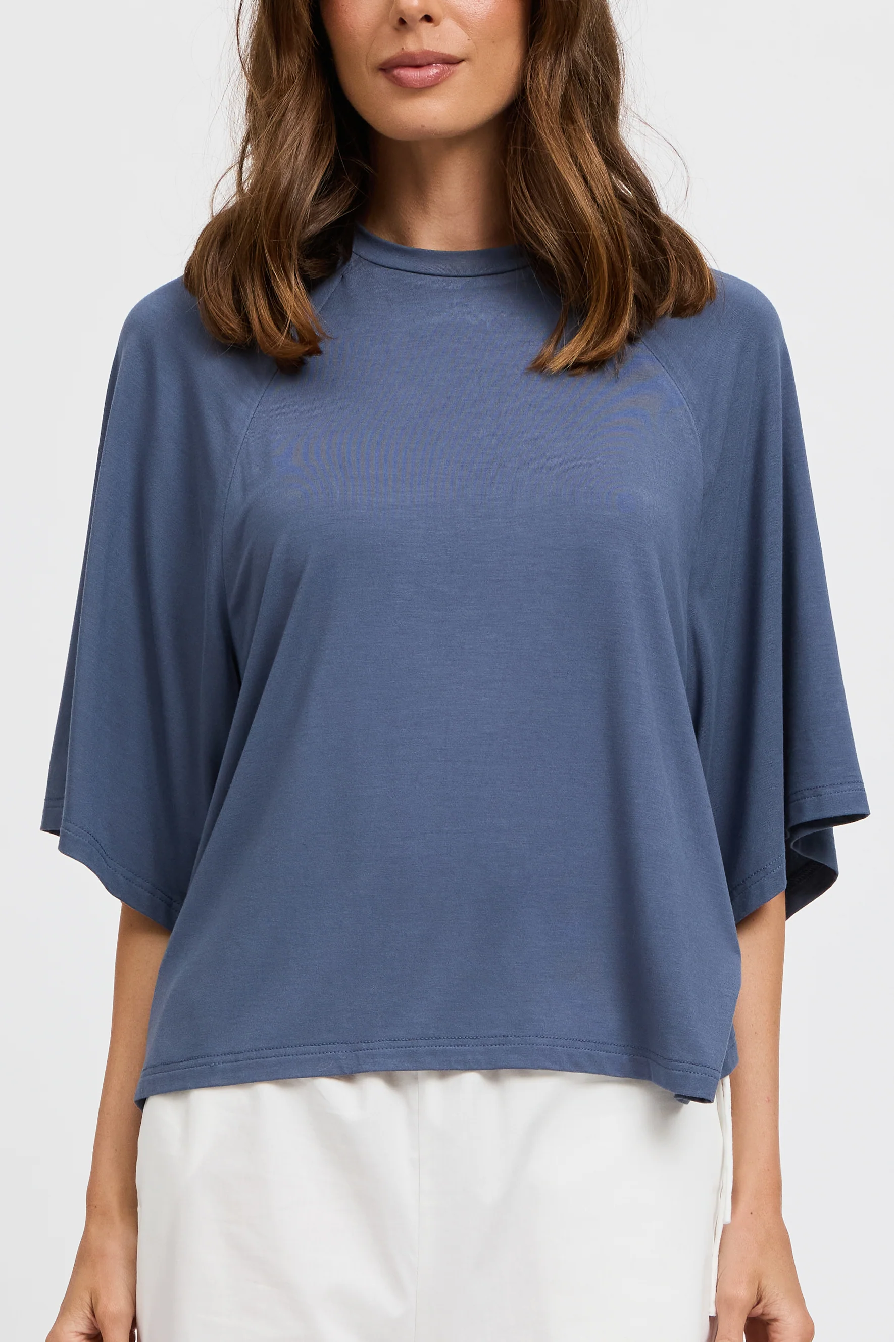 Ellie Jersey Box-Cut Tee - Indigo Slate - Image 3