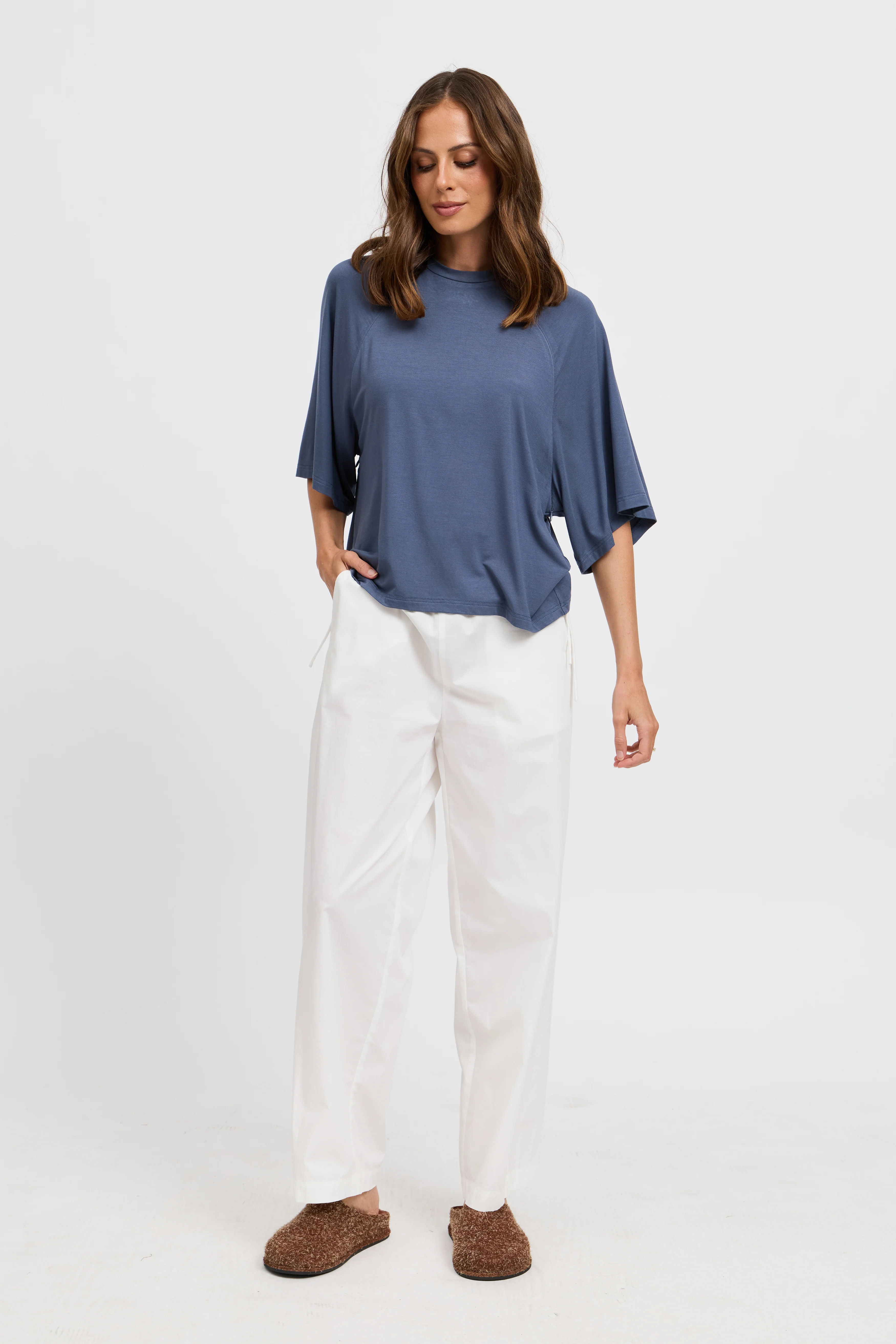 Ellie Jersey Box-Cut Tee - Indigo Slate - Image 4