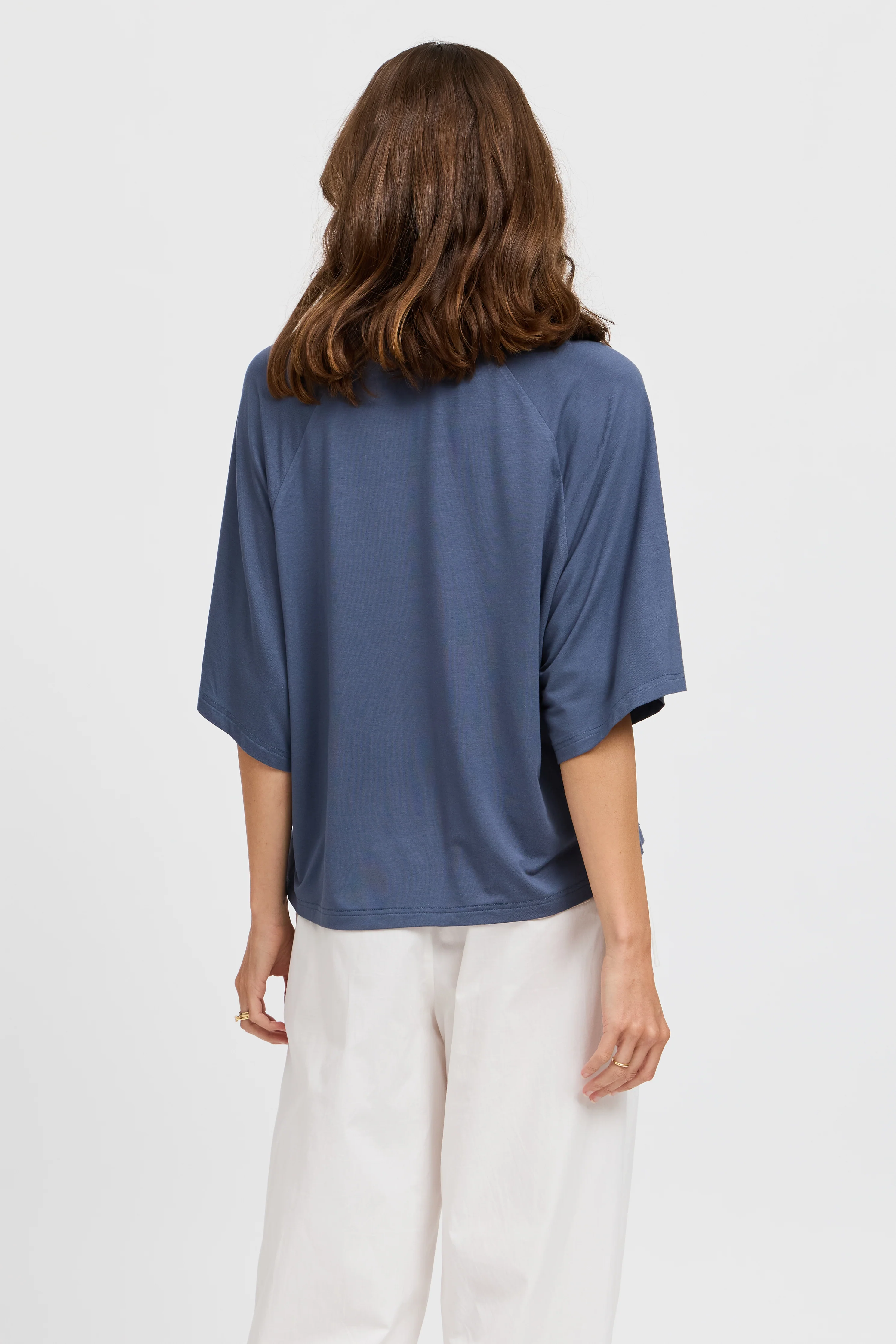 Ellie Jersey Box-Cut Tee - Indigo Slate - Image 6