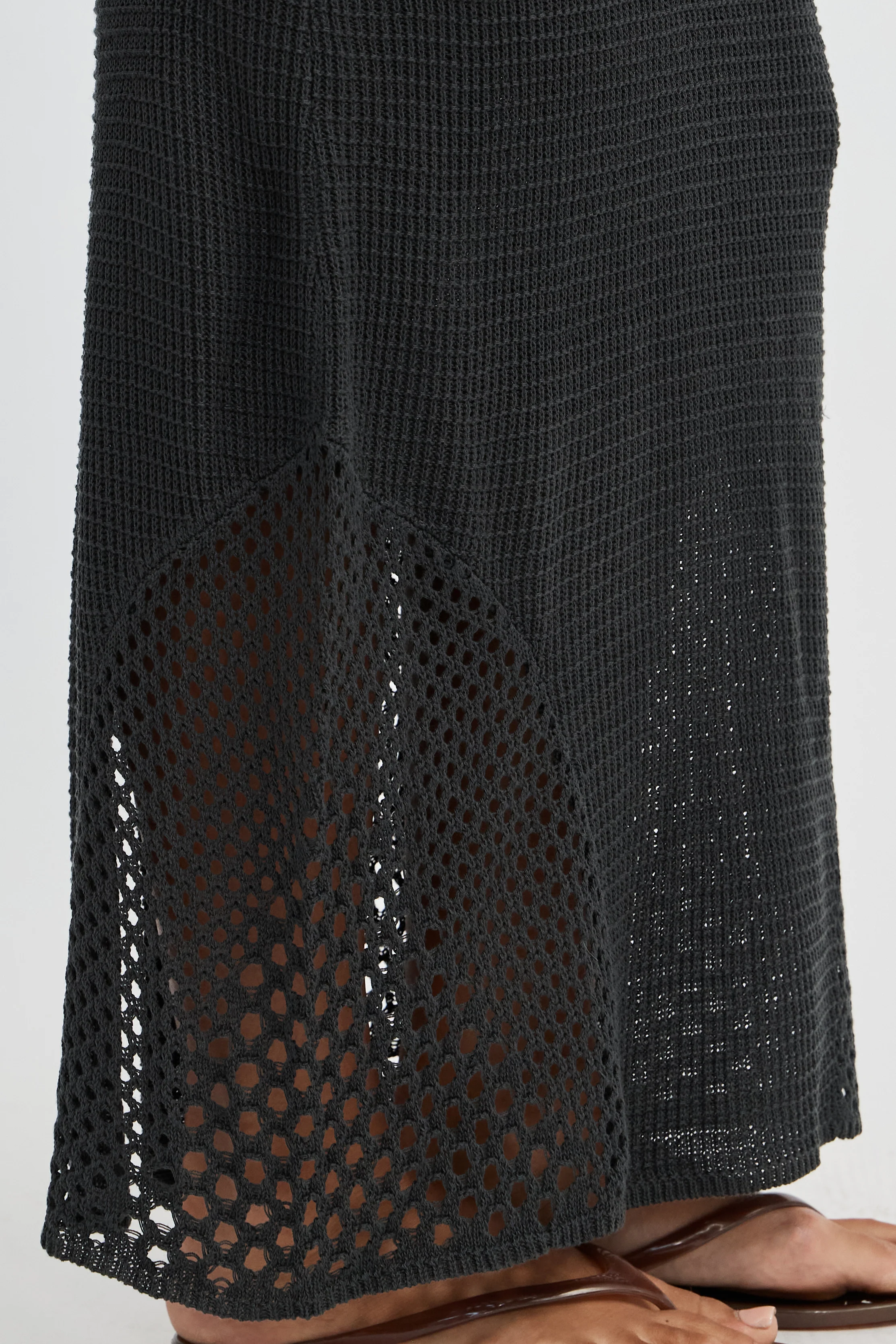 Elodie Knit Midi Skirt - Slate - Image 7