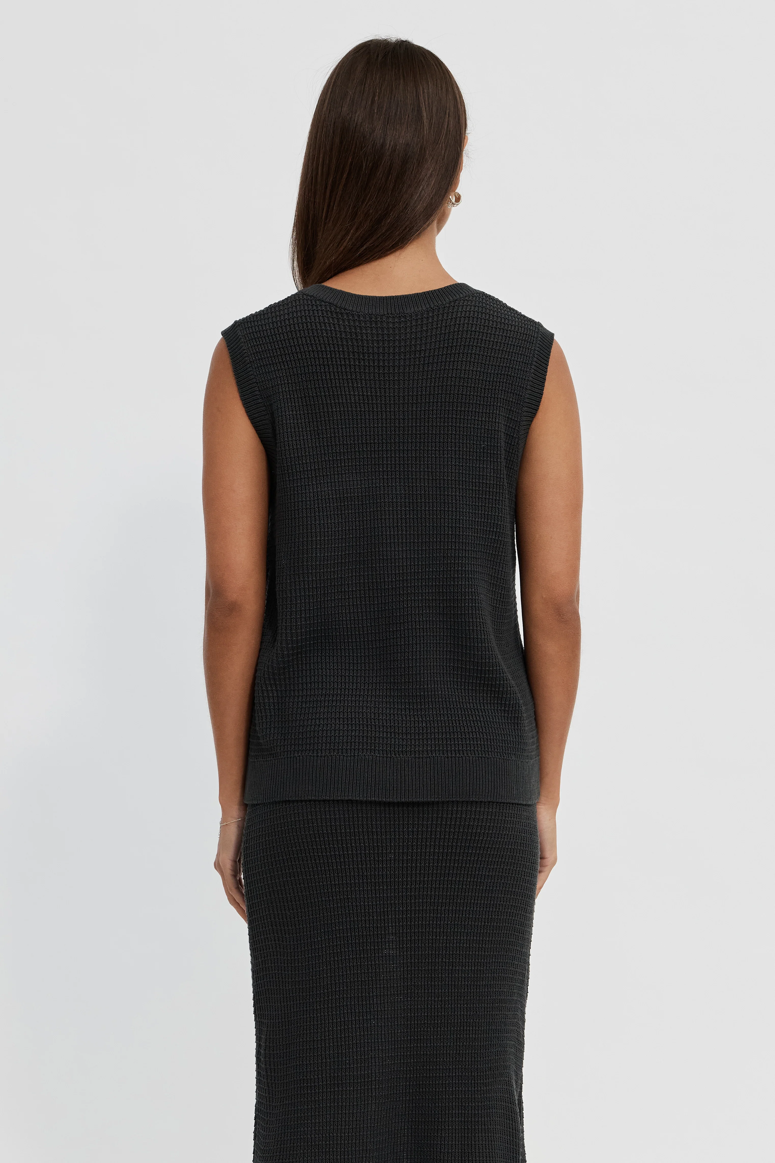 Elodie Knit Vest Top - Slate - Image 8