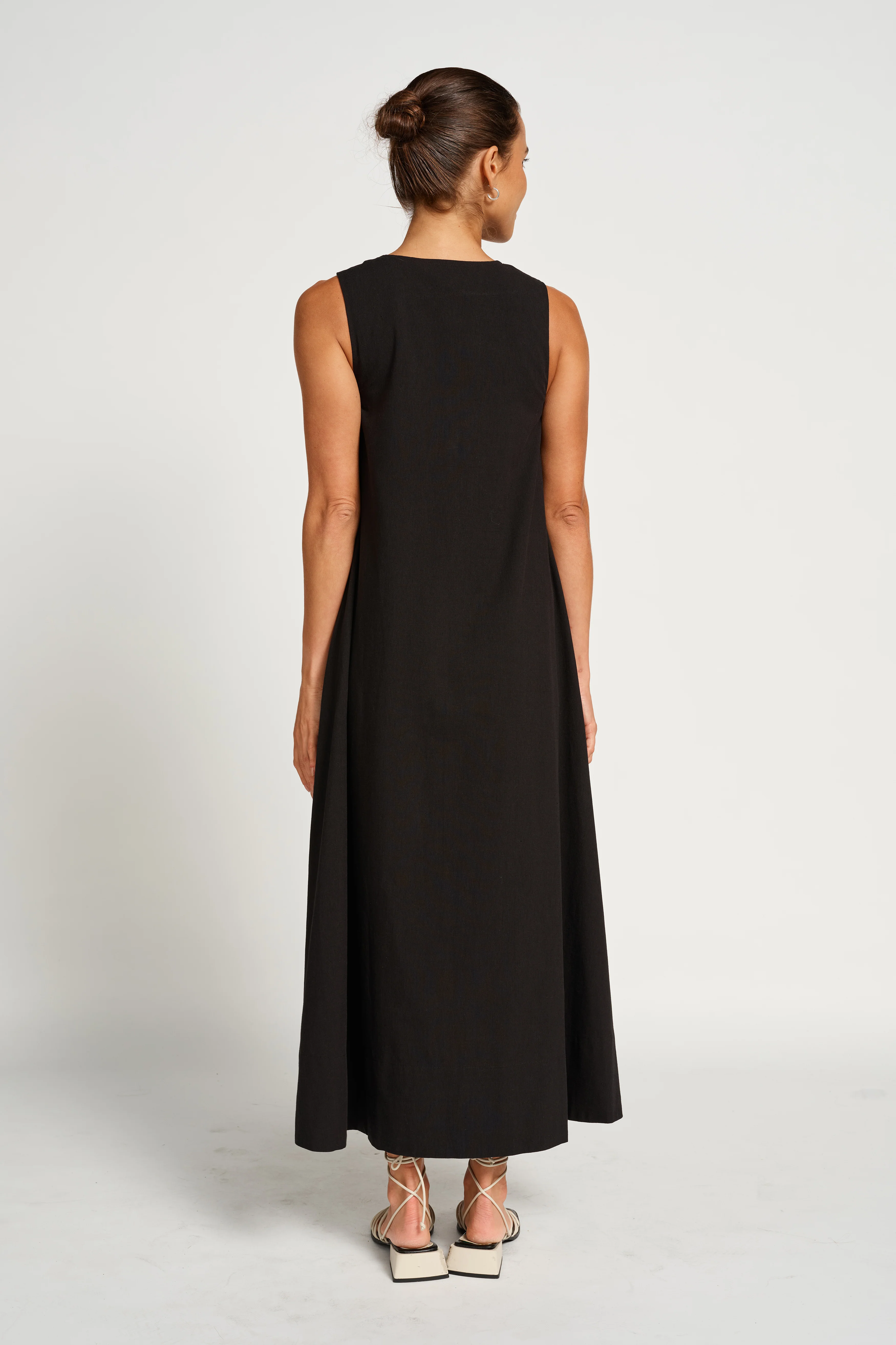Gill Zip-Front Midi Dress - Black - Image 8
