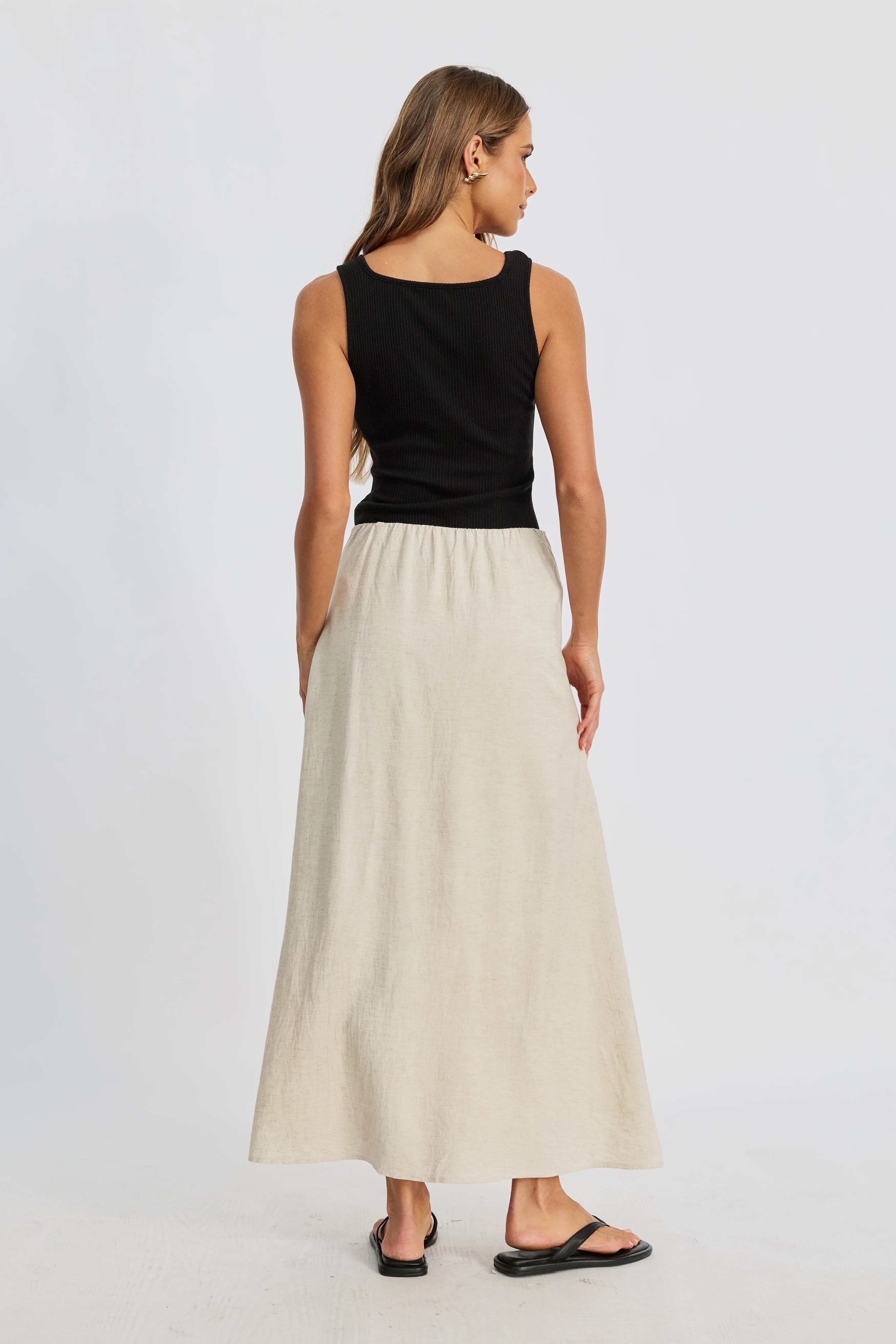 Junie Tie-Front Midi Skirt - Natural - Image 11