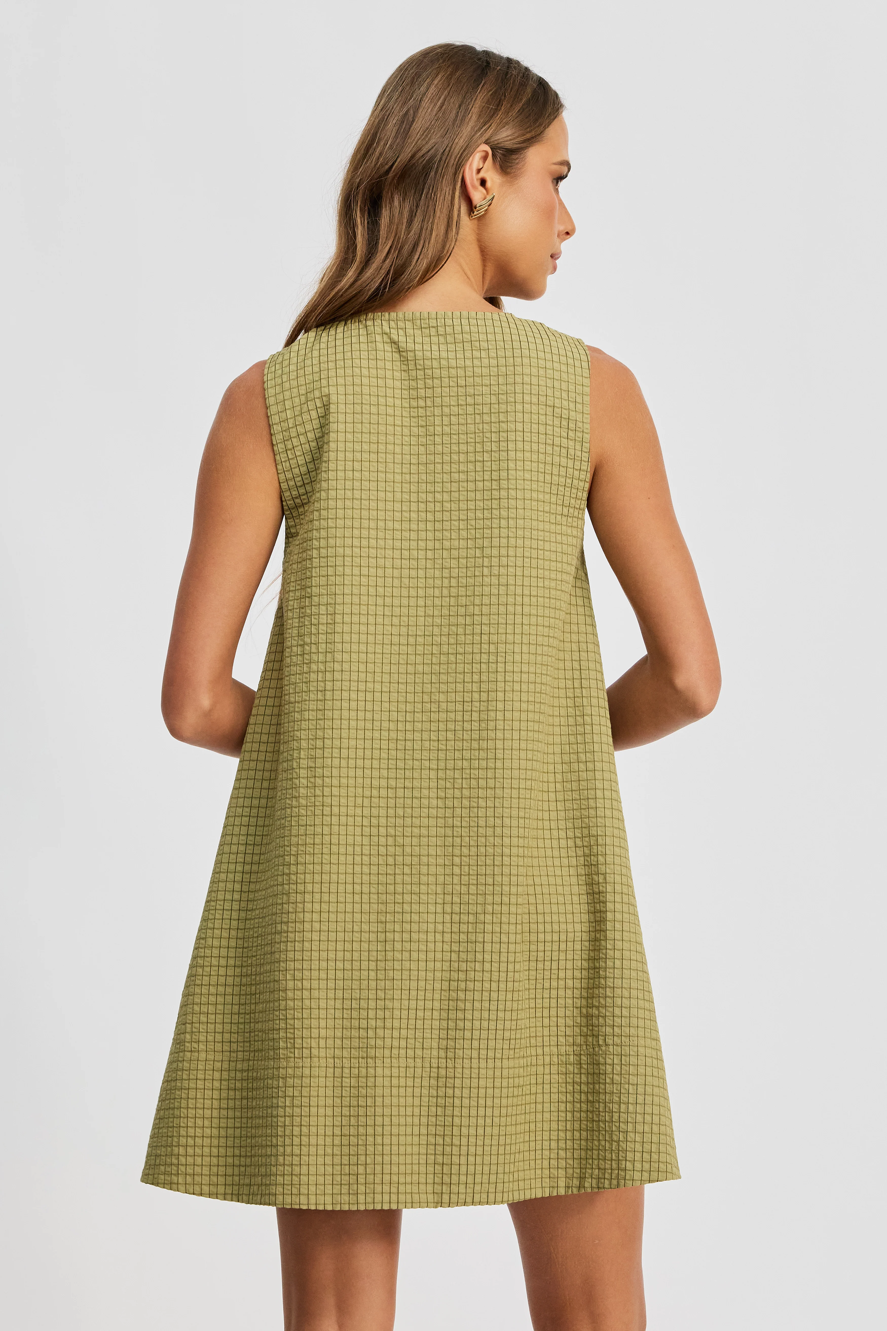Lettie Zip-Front Mini Dress - Apple Green - Image 7