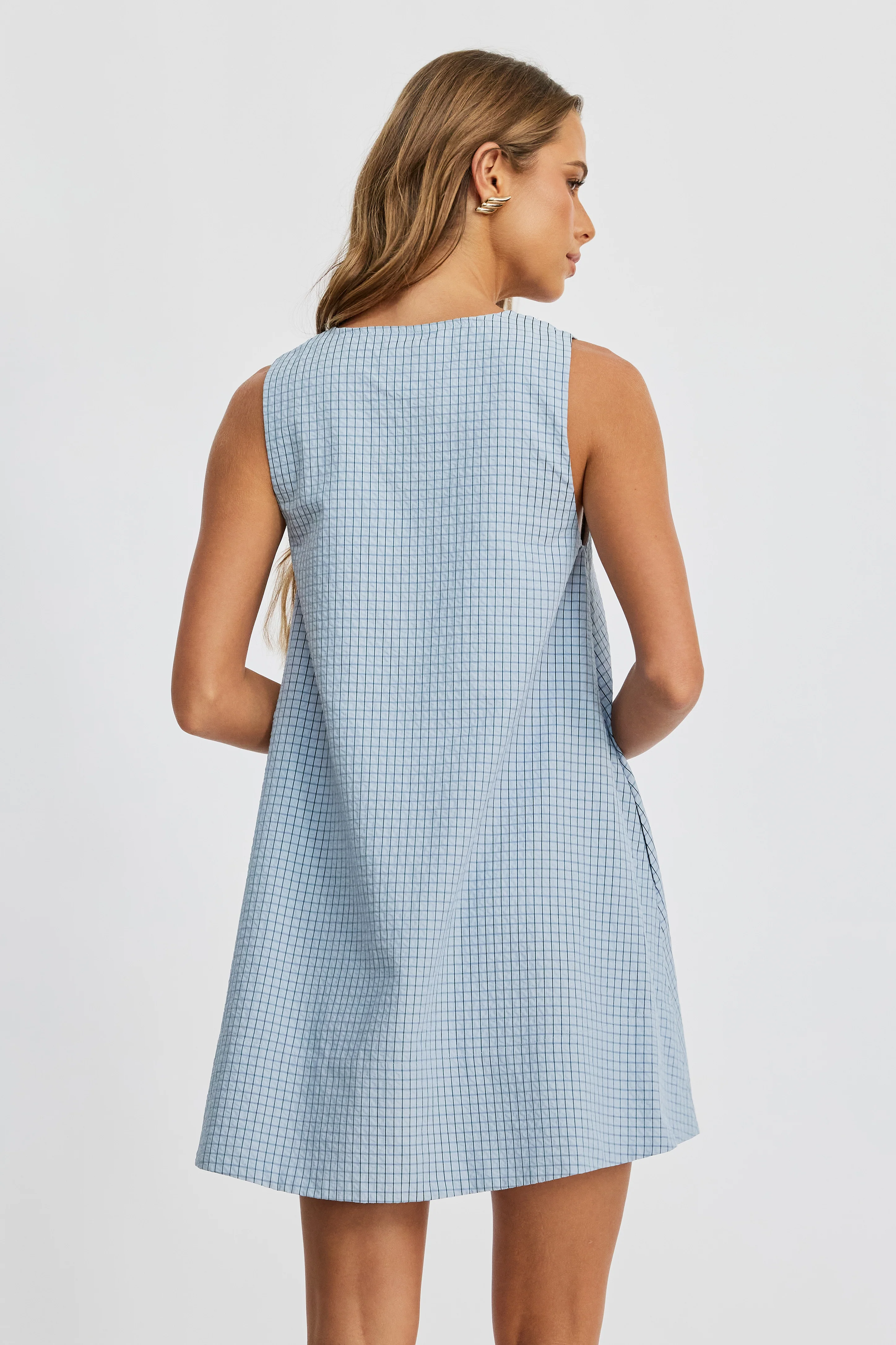 Lettie Zip-Front Mini Dress - Blue - Image 7