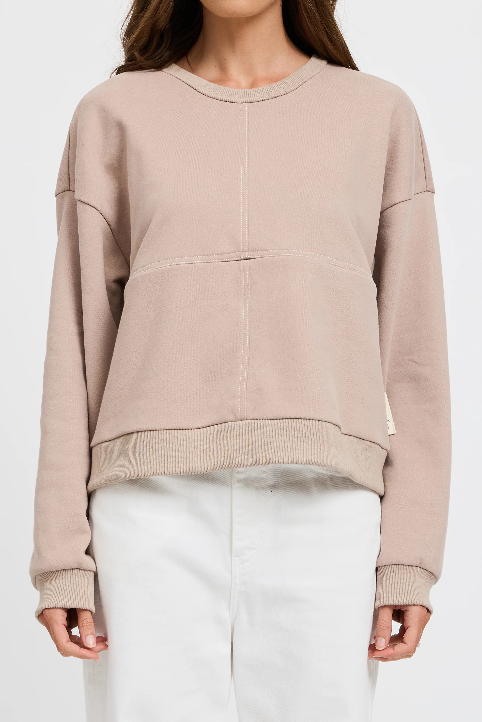 Miro Oversized Panel Jumper - Mushroom - Image 3