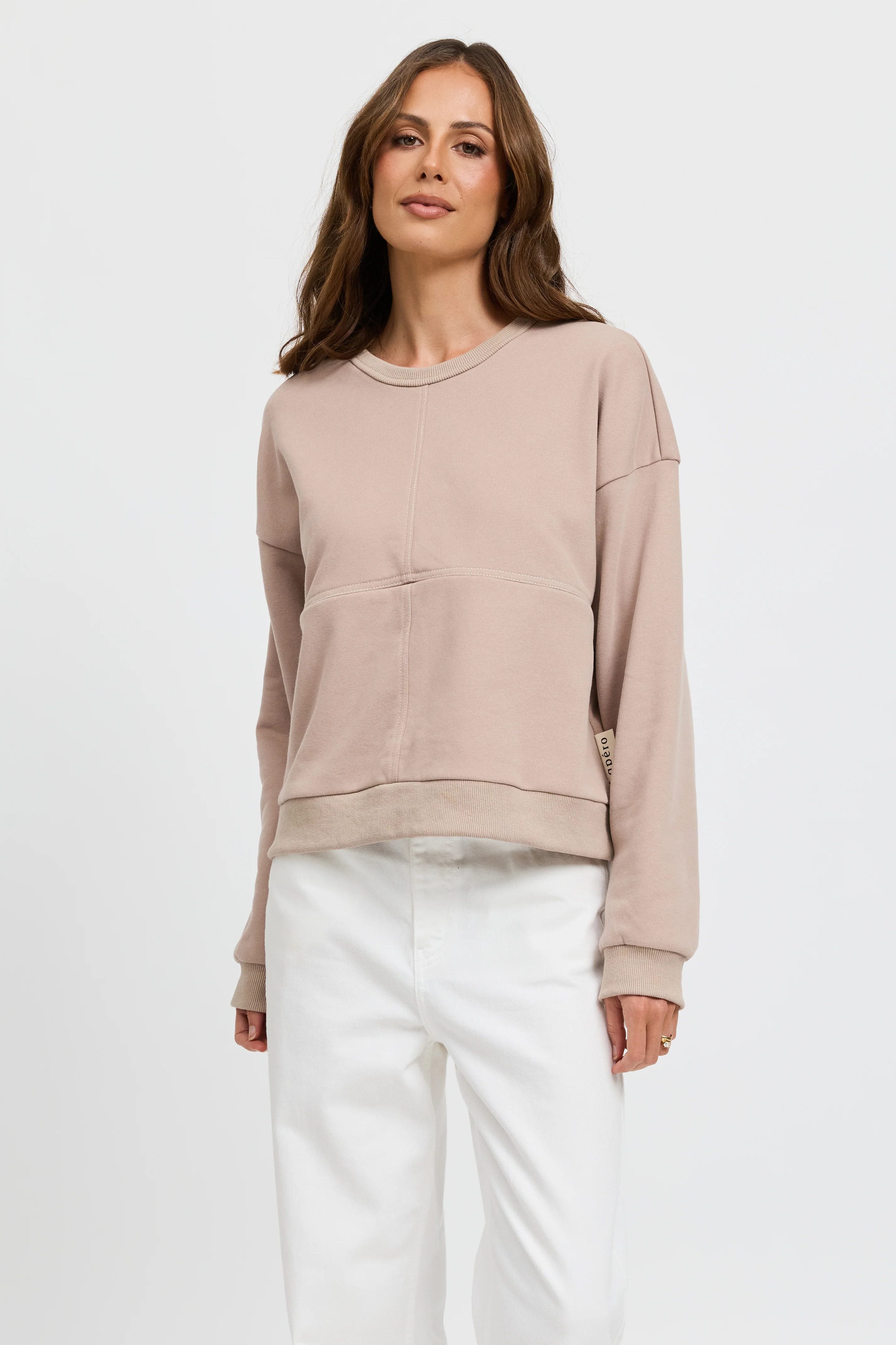 Miro Oversized Panel Jumper - Mushroom - Image 6