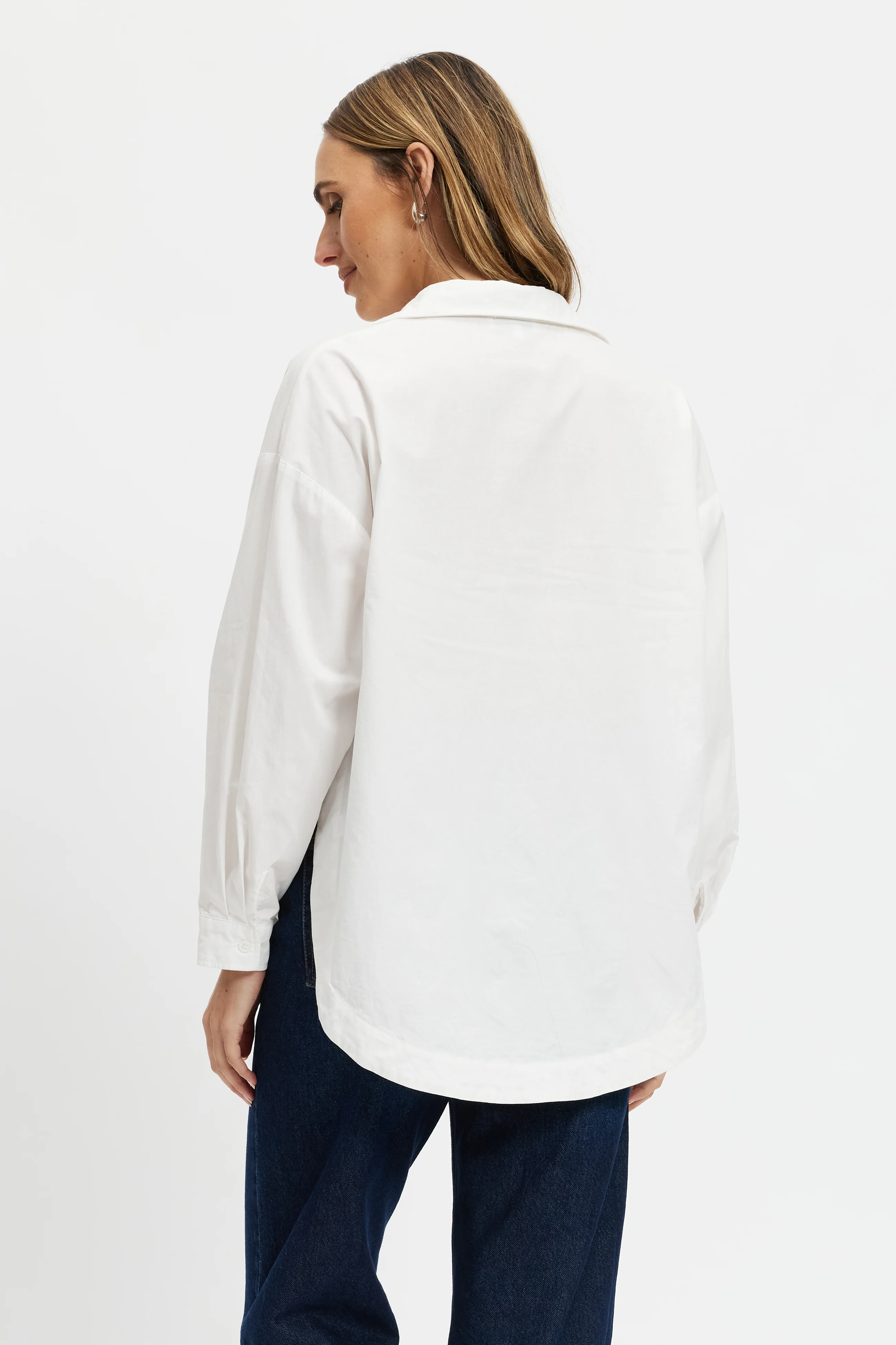 Morgan Wrap Button-Down Shirt - White - Image 9