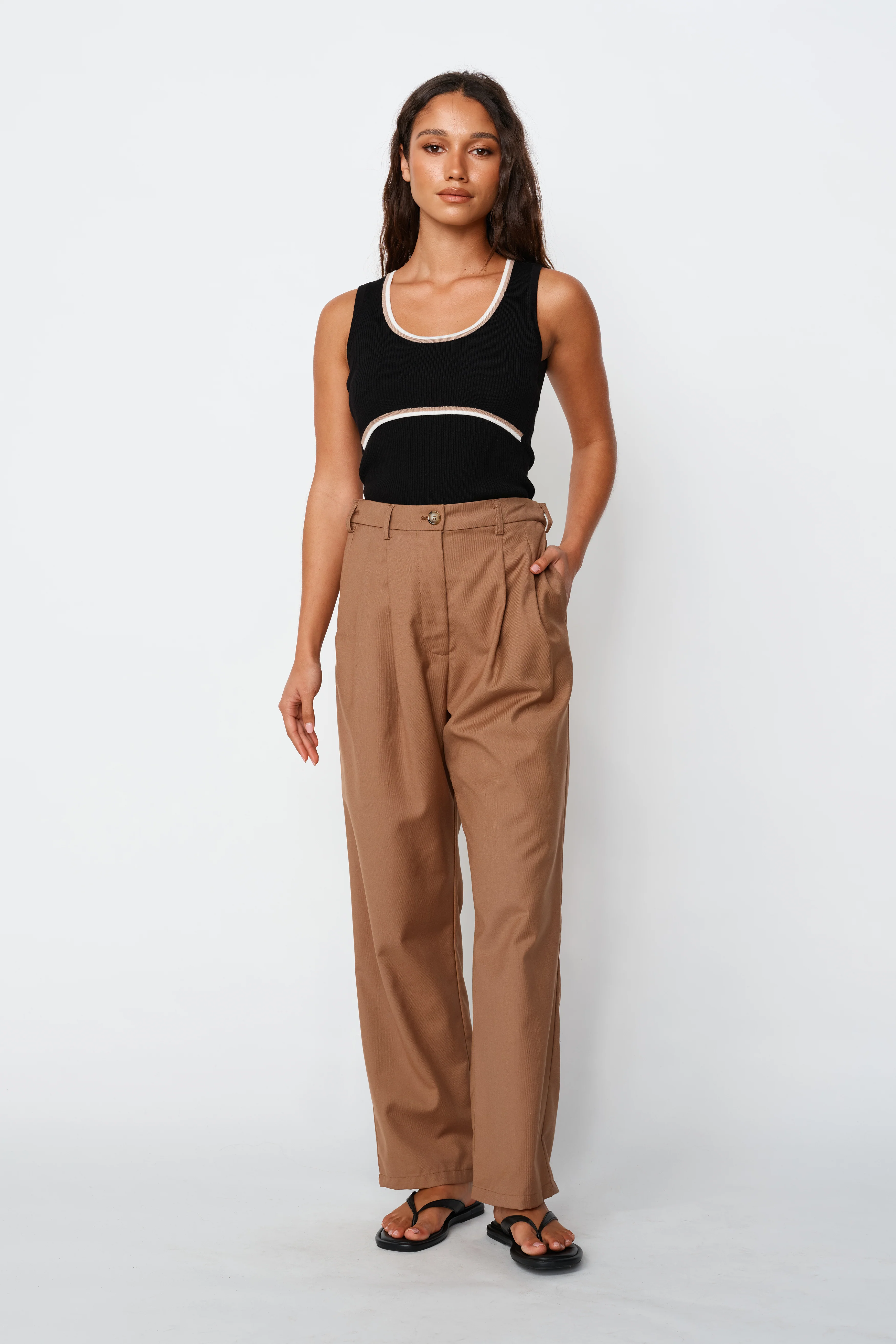 Rowe Knit Scoop Tank - Black - Image 10