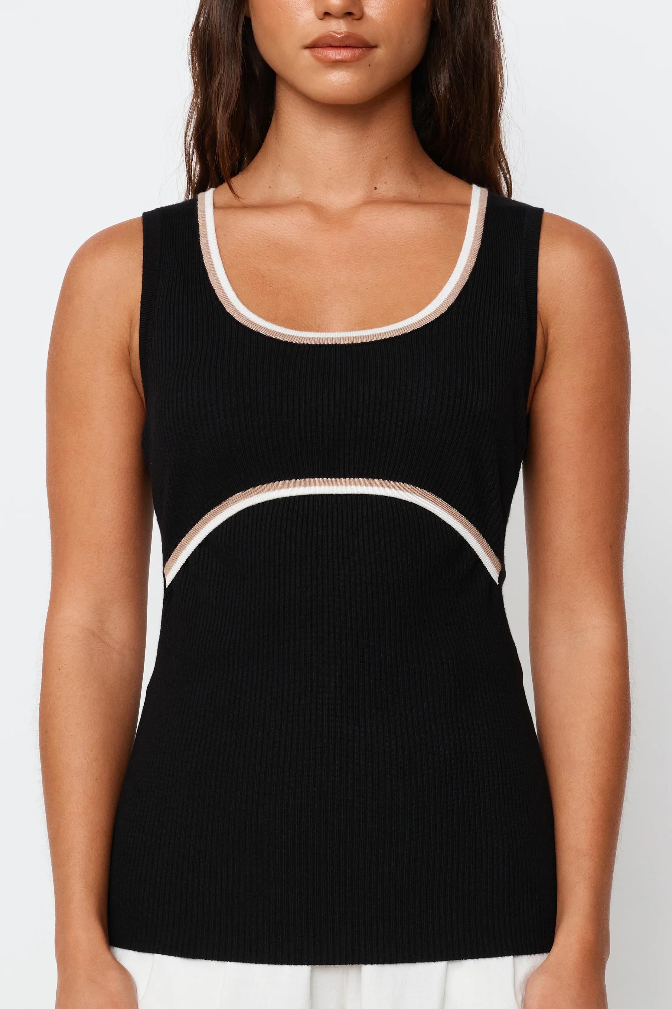 Rowe Knit Scoop Tank - Black - Image 3