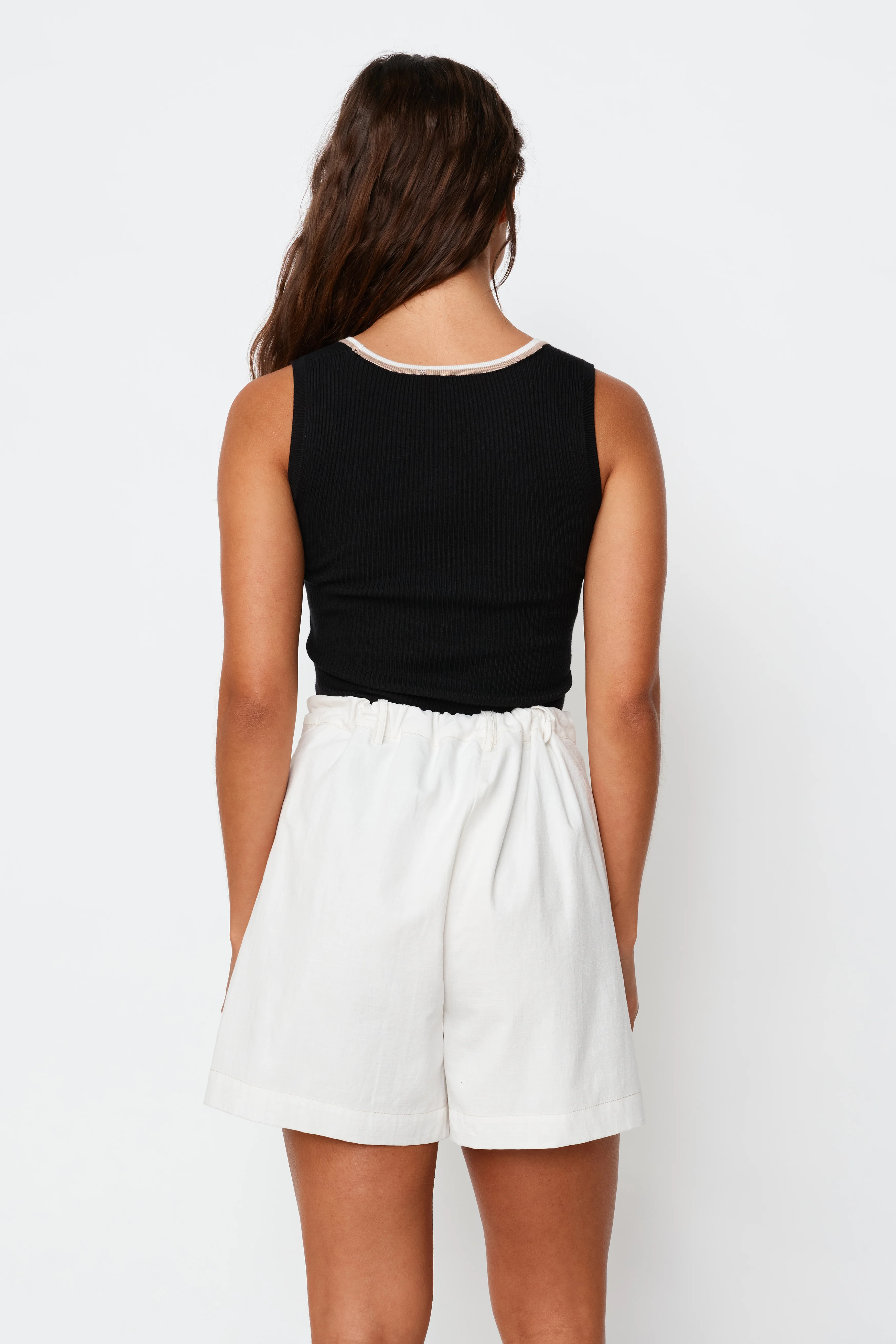 Rowe Knit Scoop Tank - Black - Image 7