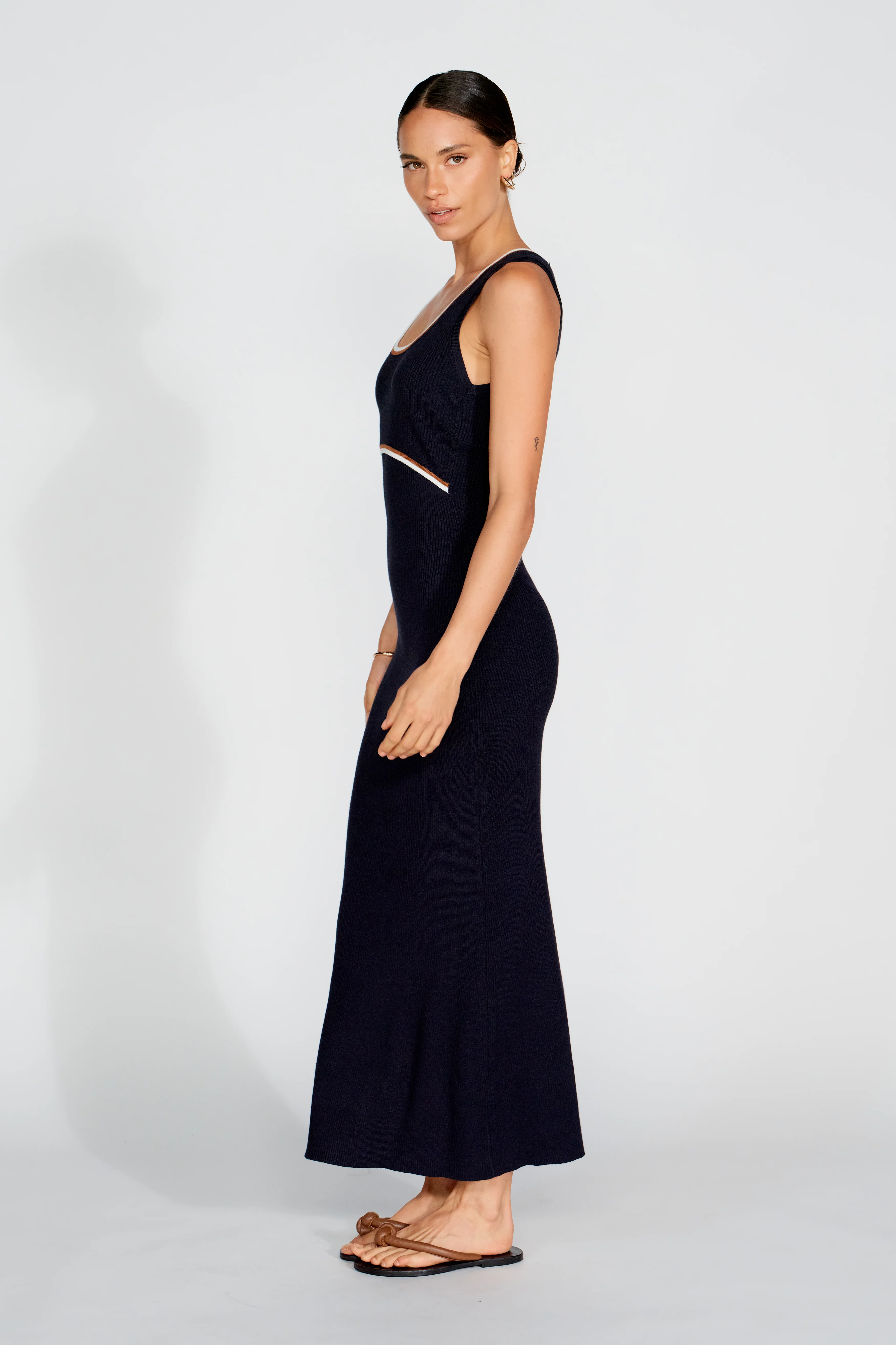 Rowe Knit Scoop Tank Dress - Navy - Image 8