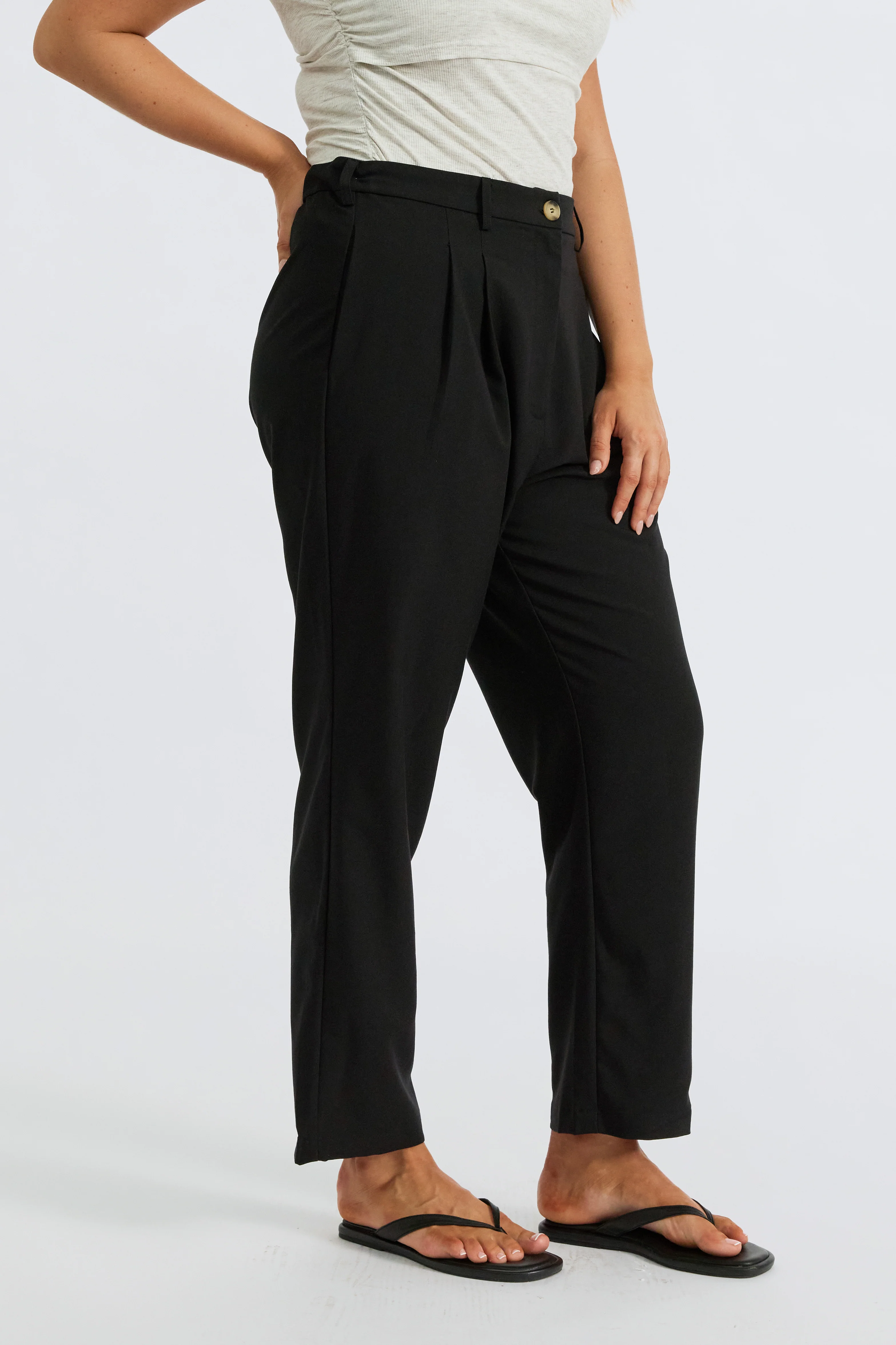 Sadie Adjustable Tailored Trouser - Black - Image 11