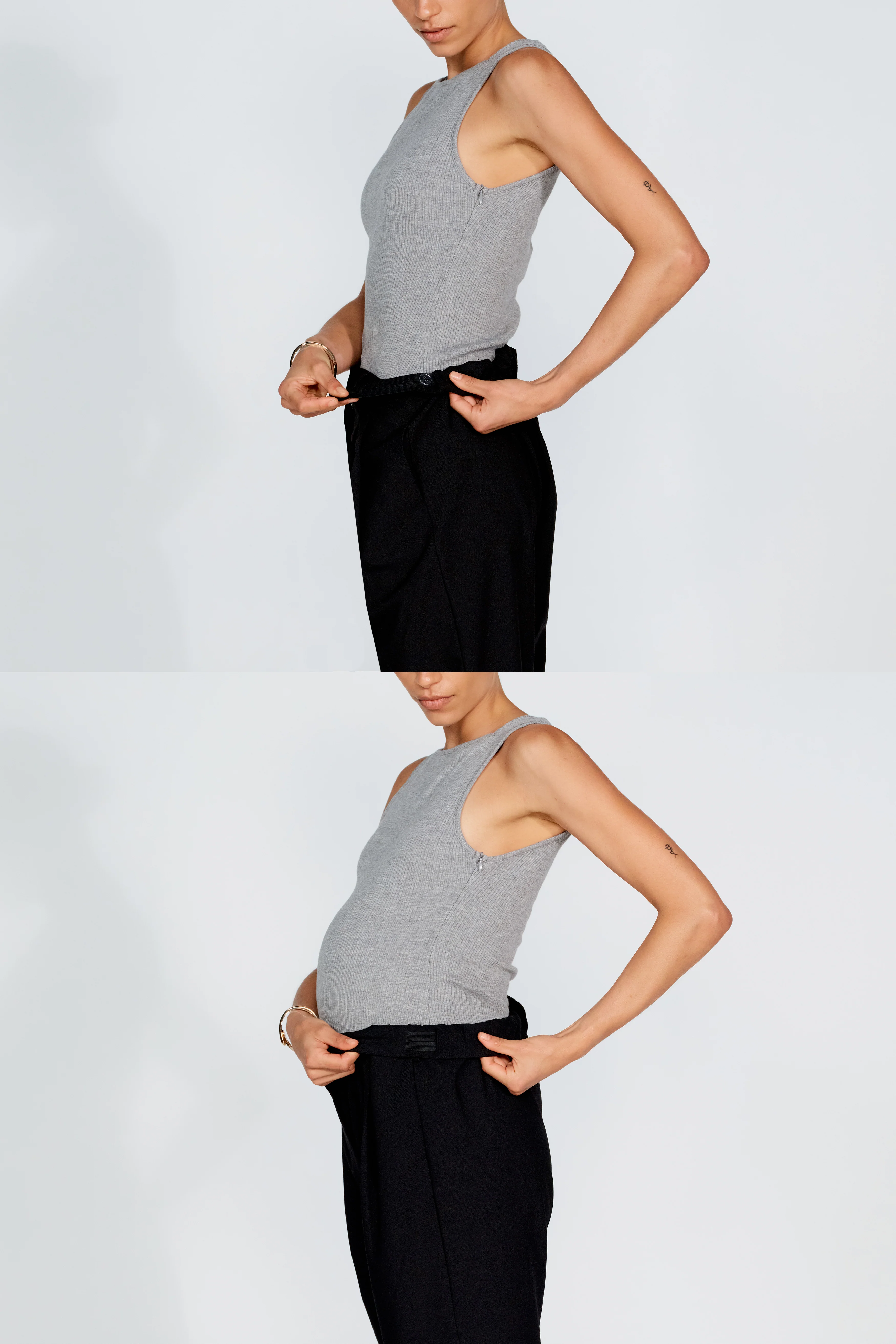 Sadie Adjustable Tailored Trouser - Black - Image 3