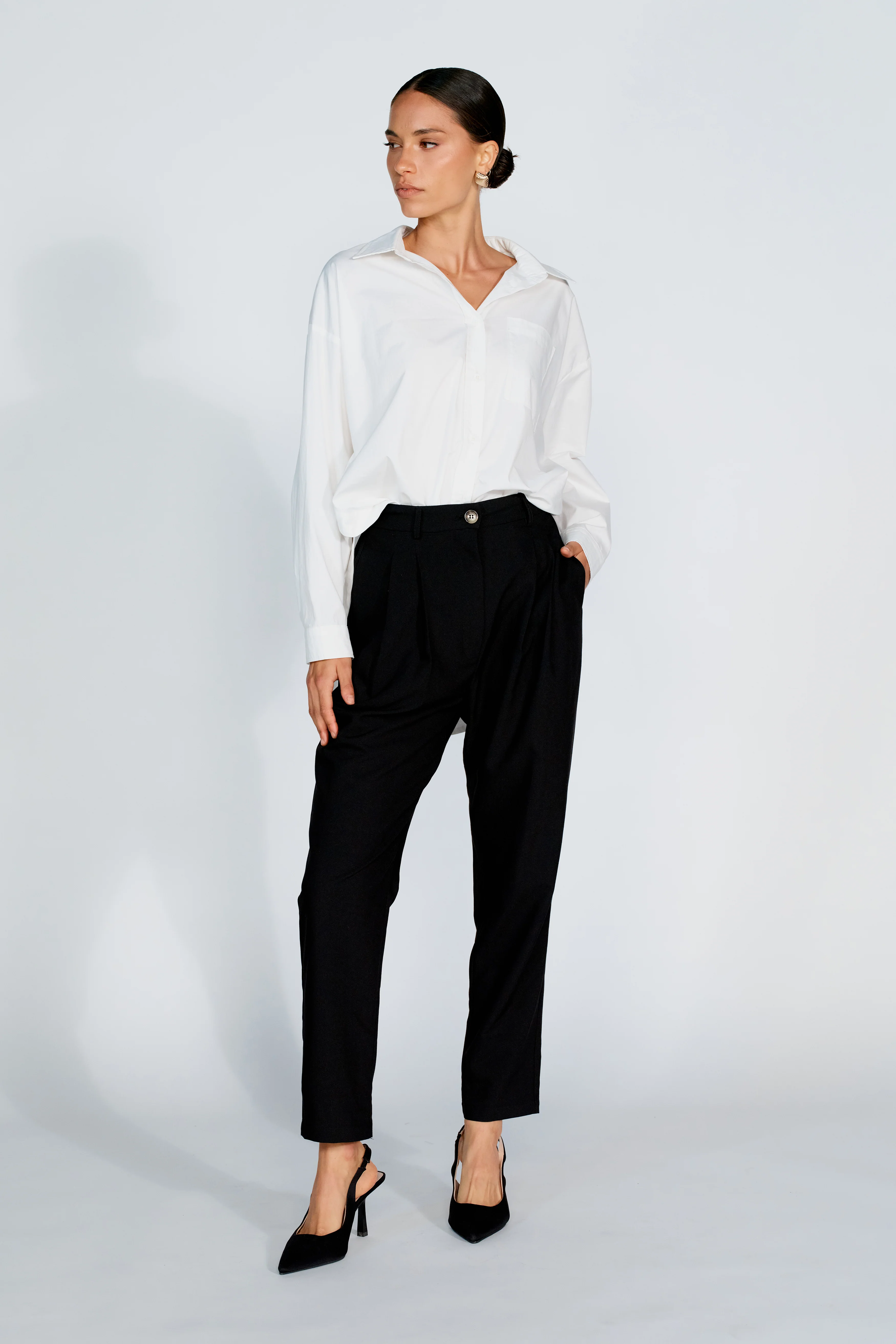 Sadie Adjustable Tailored Trouser - Black - Image 6