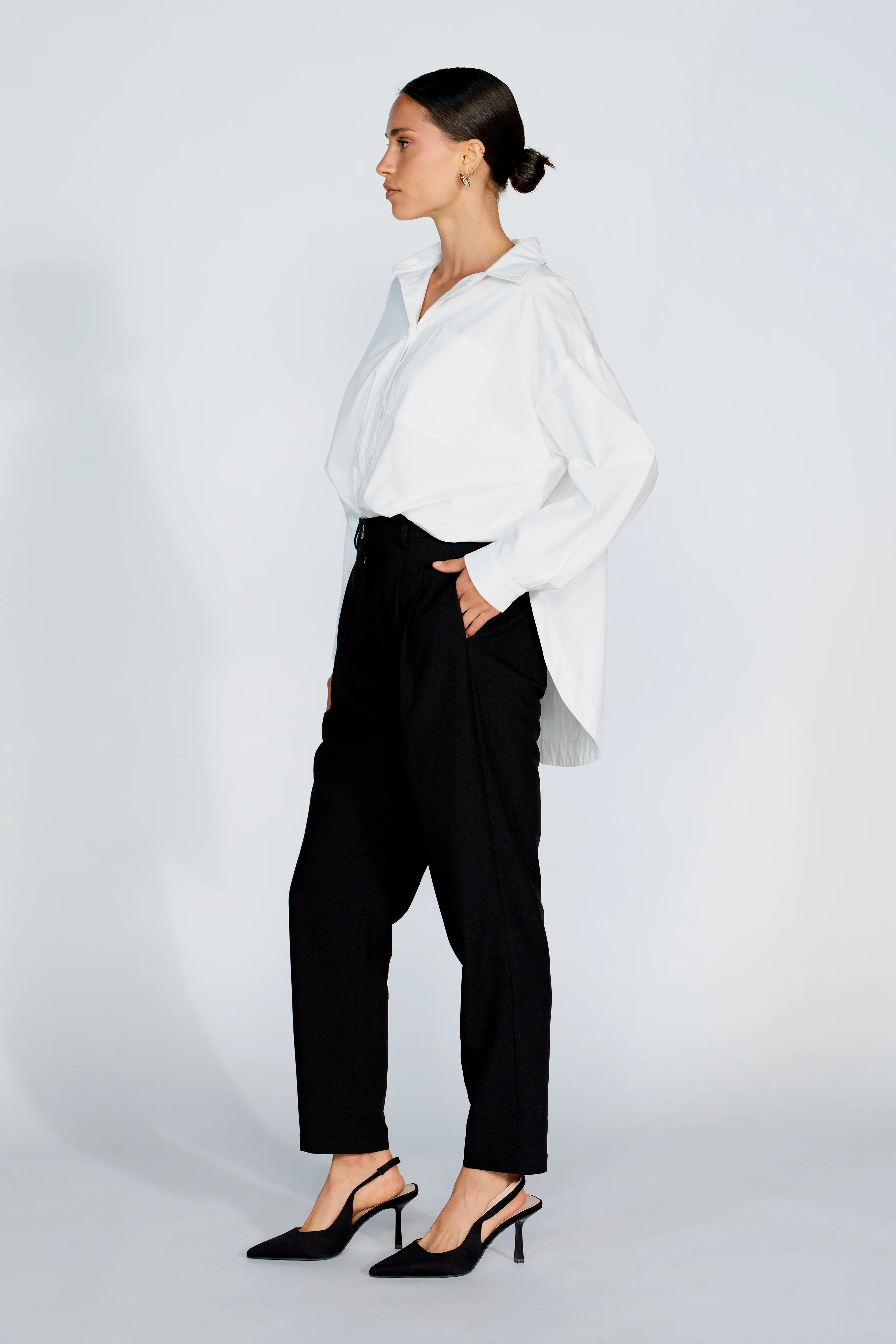 Sadie Adjustable Tailored Trouser - Black - Image 7