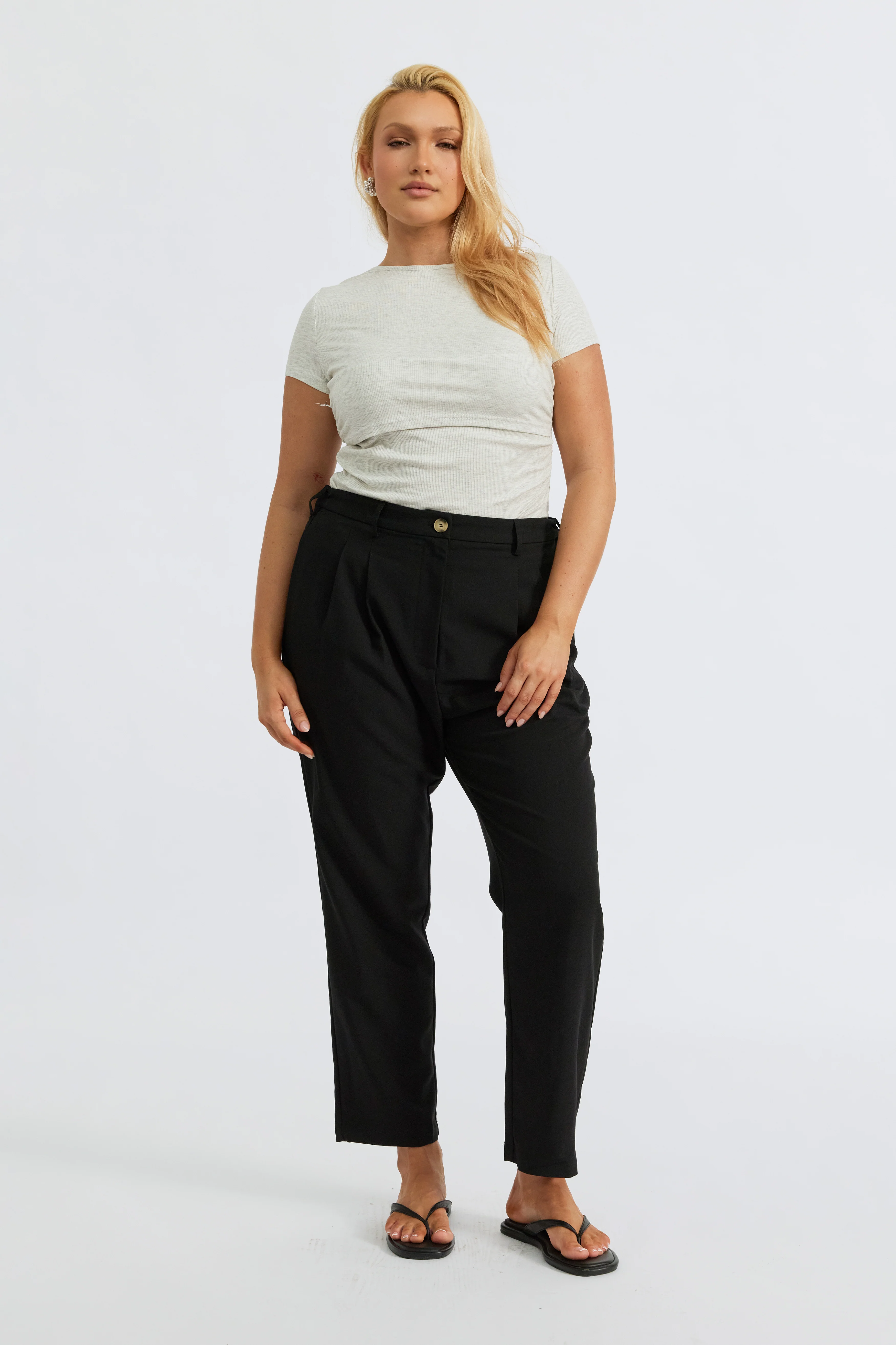 Sadie Adjustable Tailored Trouser - Black - Image 8