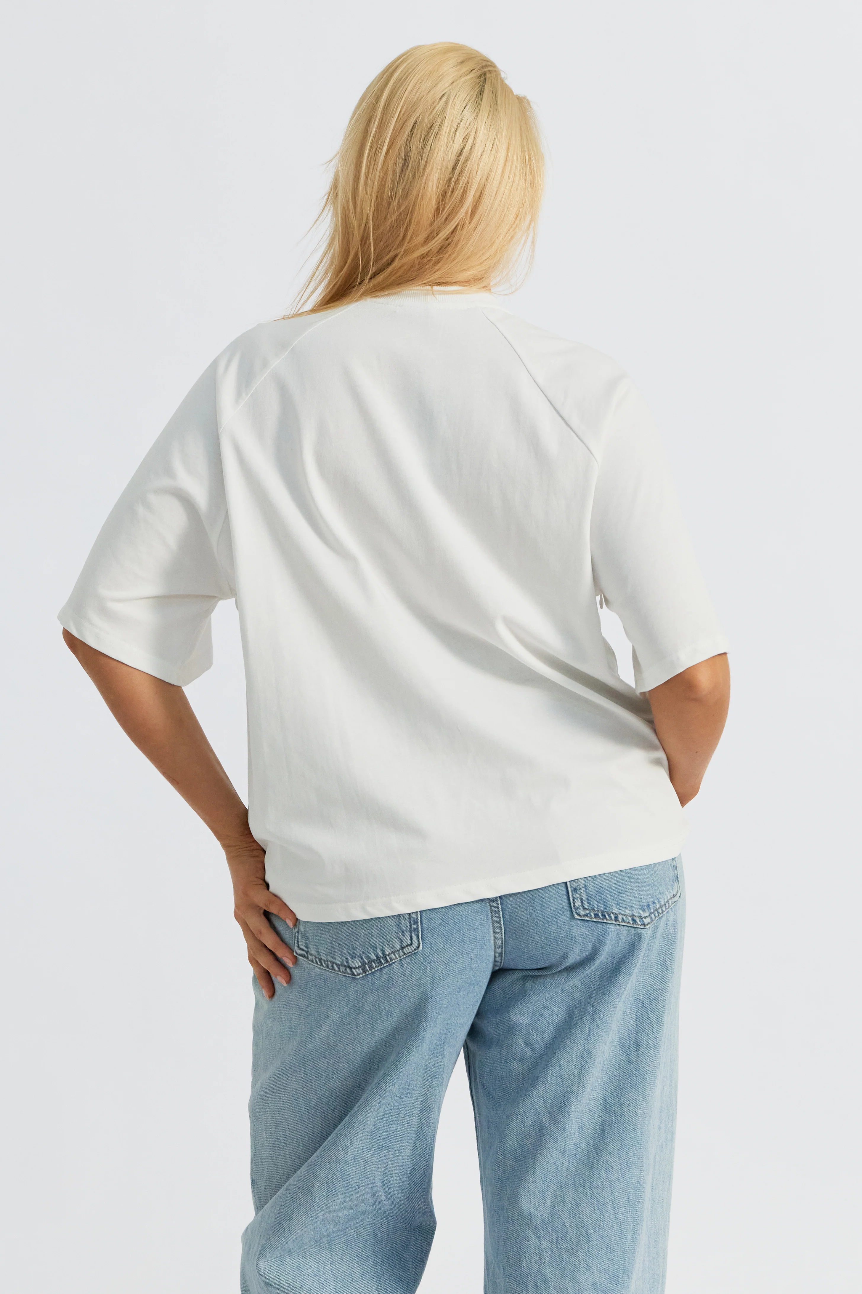 Sammi Ruched Box-Cut Tee - White - Image 11