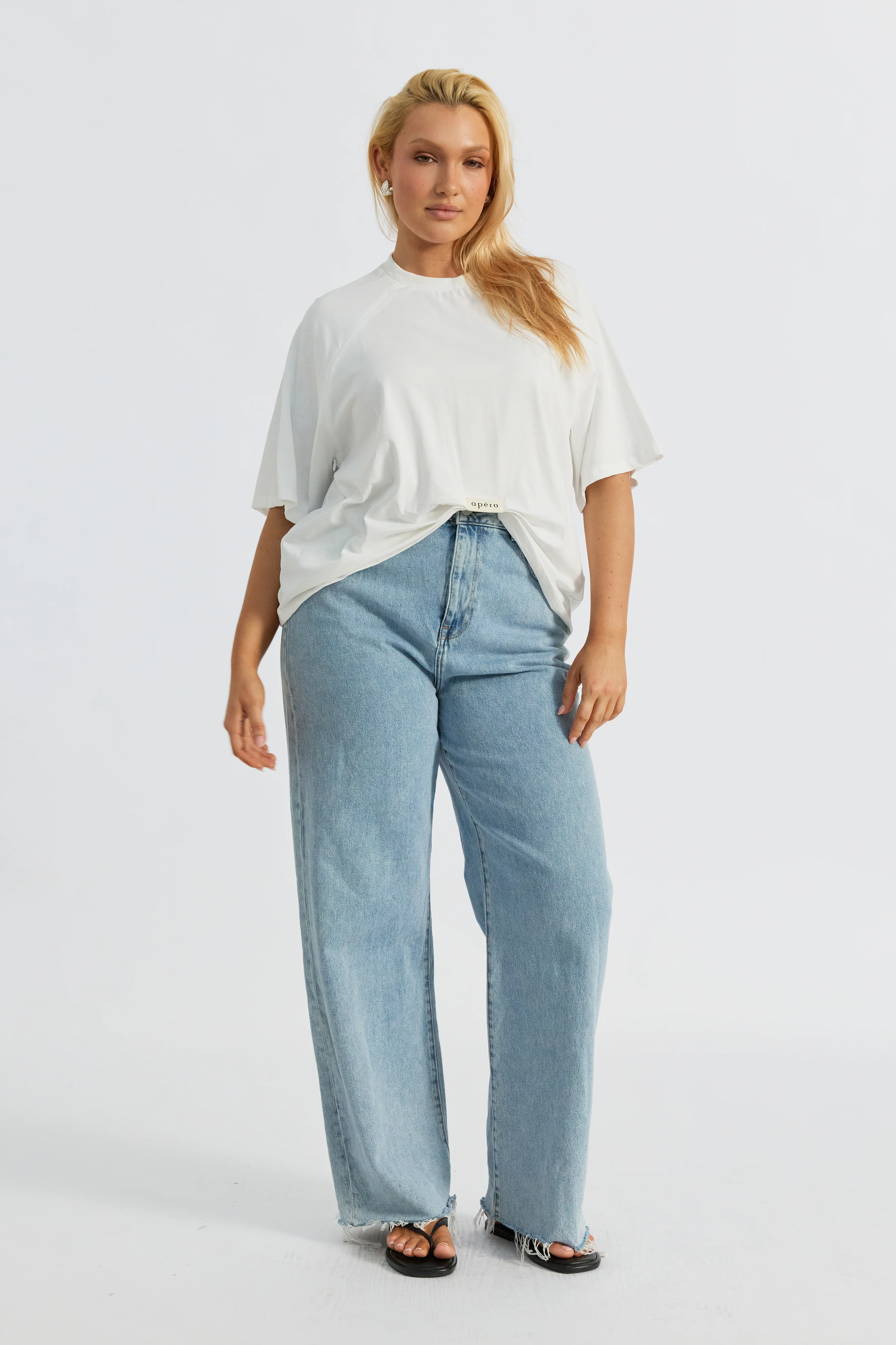 Sammi Ruched Box-Cut Tee - White - Image 3