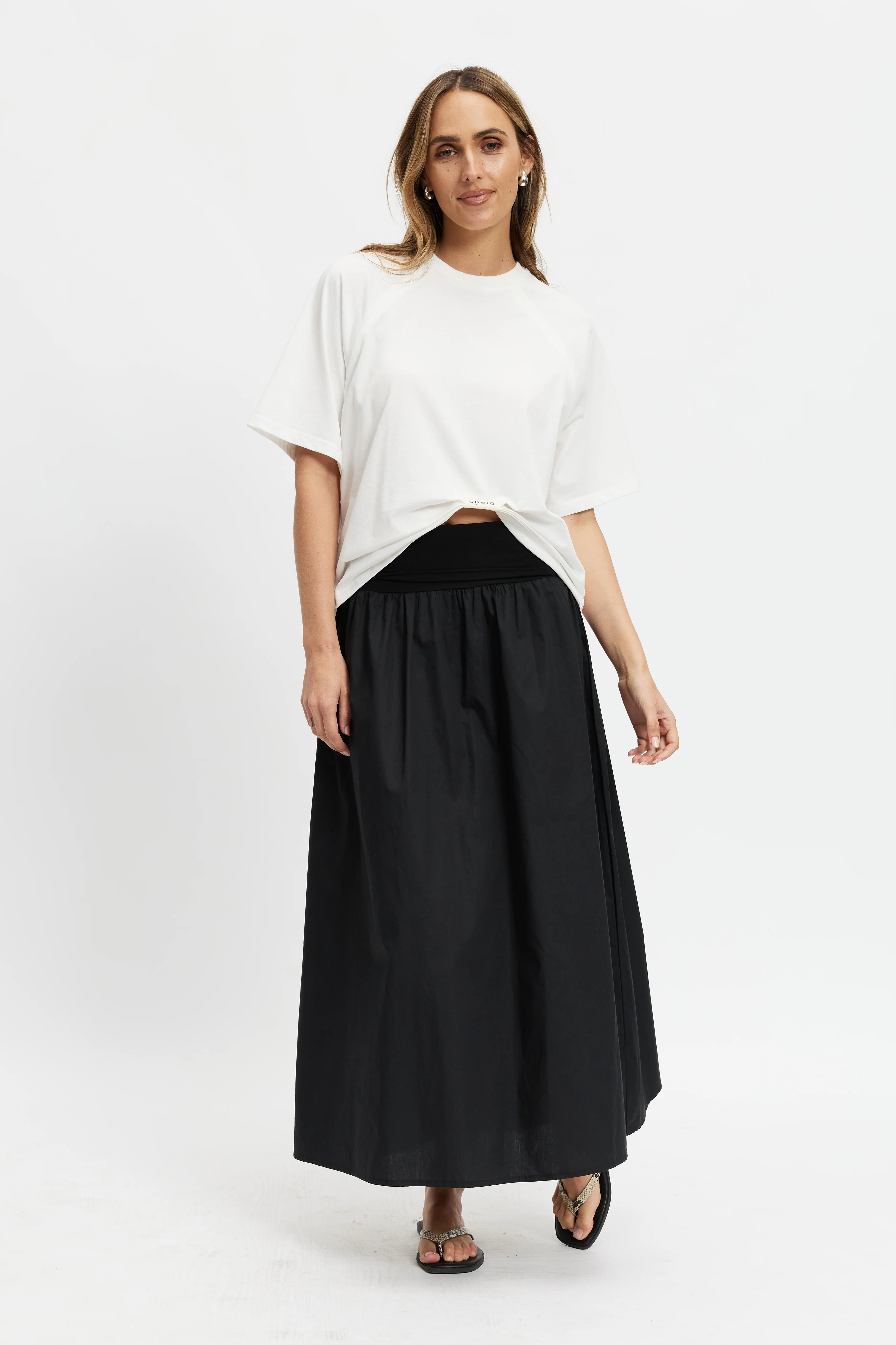 Sammi Ruched Box-Cut Tee - White - Image 6