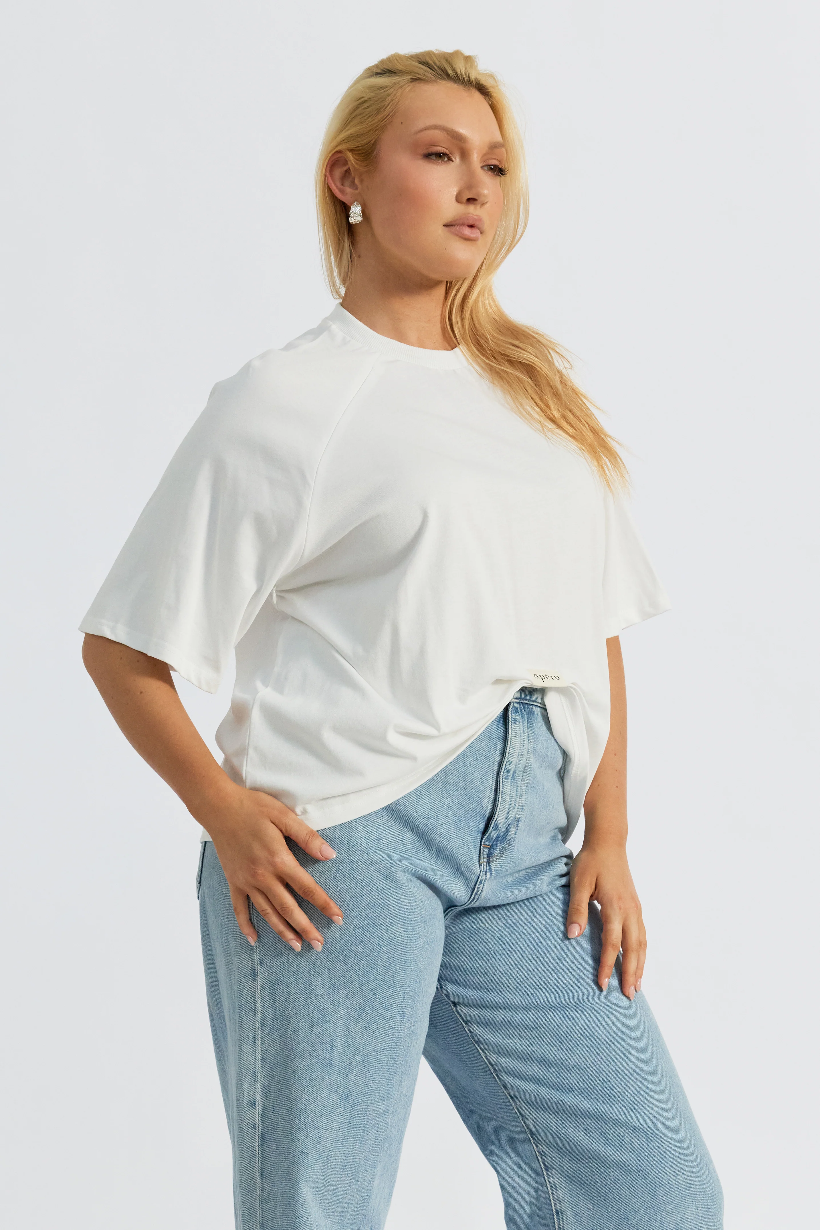 Sammi Ruched Box-Cut Tee - White - Image 9