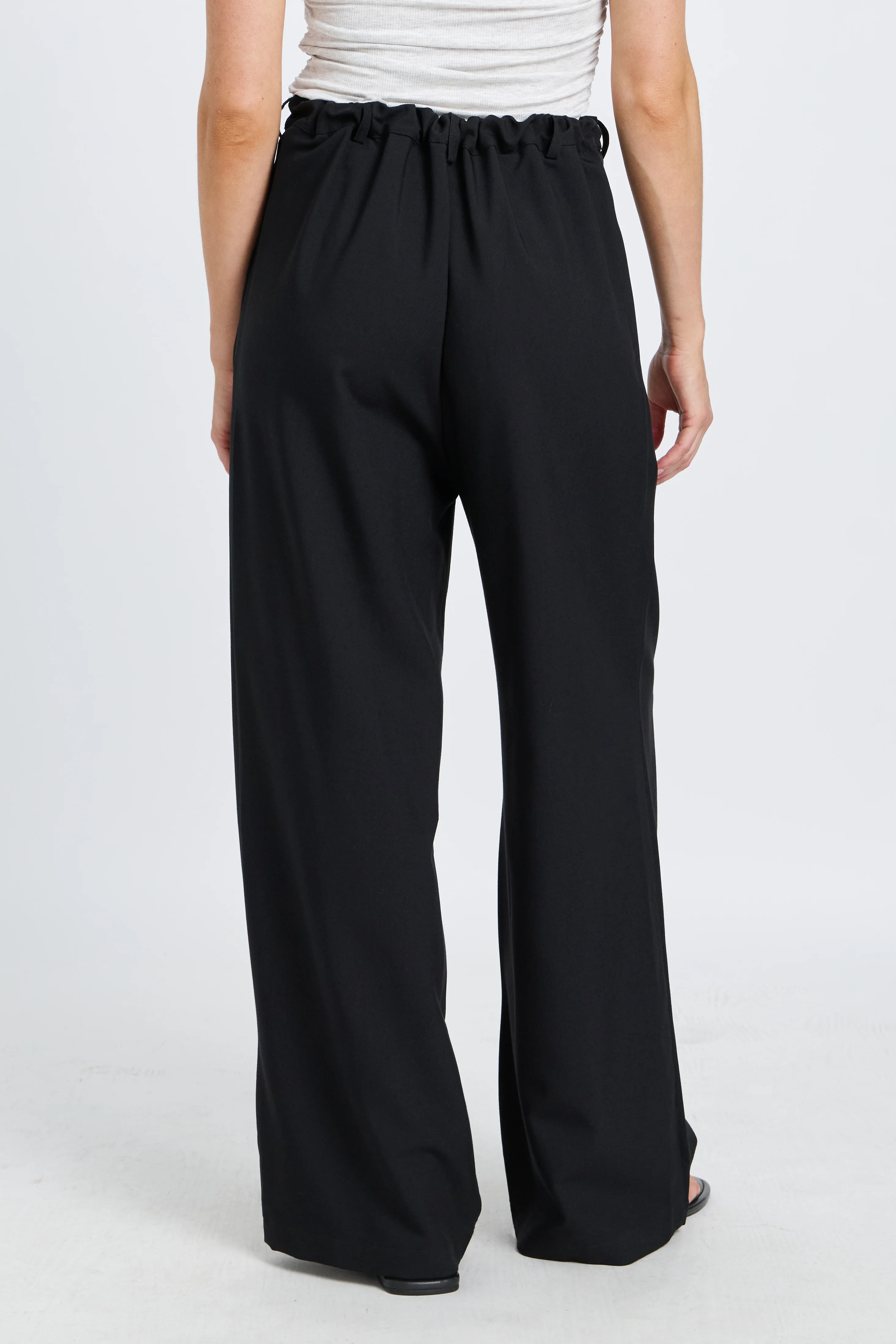 Zadie Adjustable Wide Leg Trouser - Black - Image 10